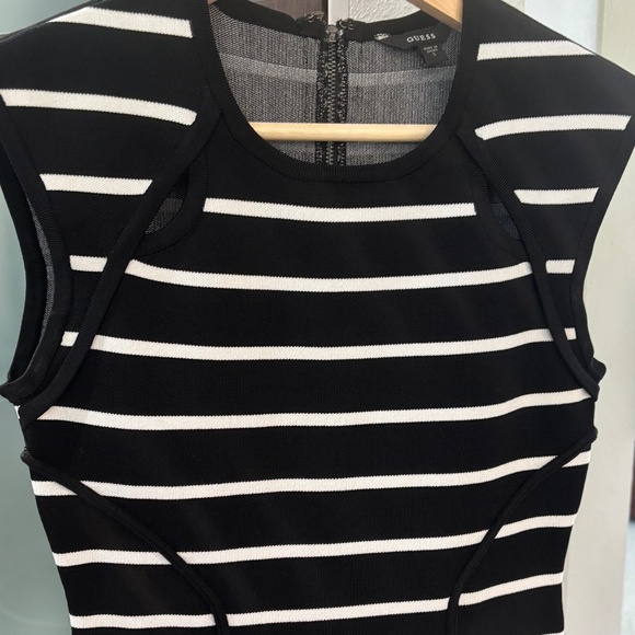 Guess Bodycon Dress - Black/White Stripe Size S - Picture 6 of 14